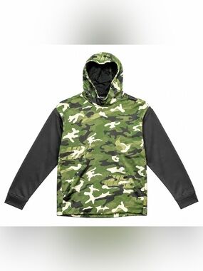 Nike Kids Camo Hoodie with Black Sleeves